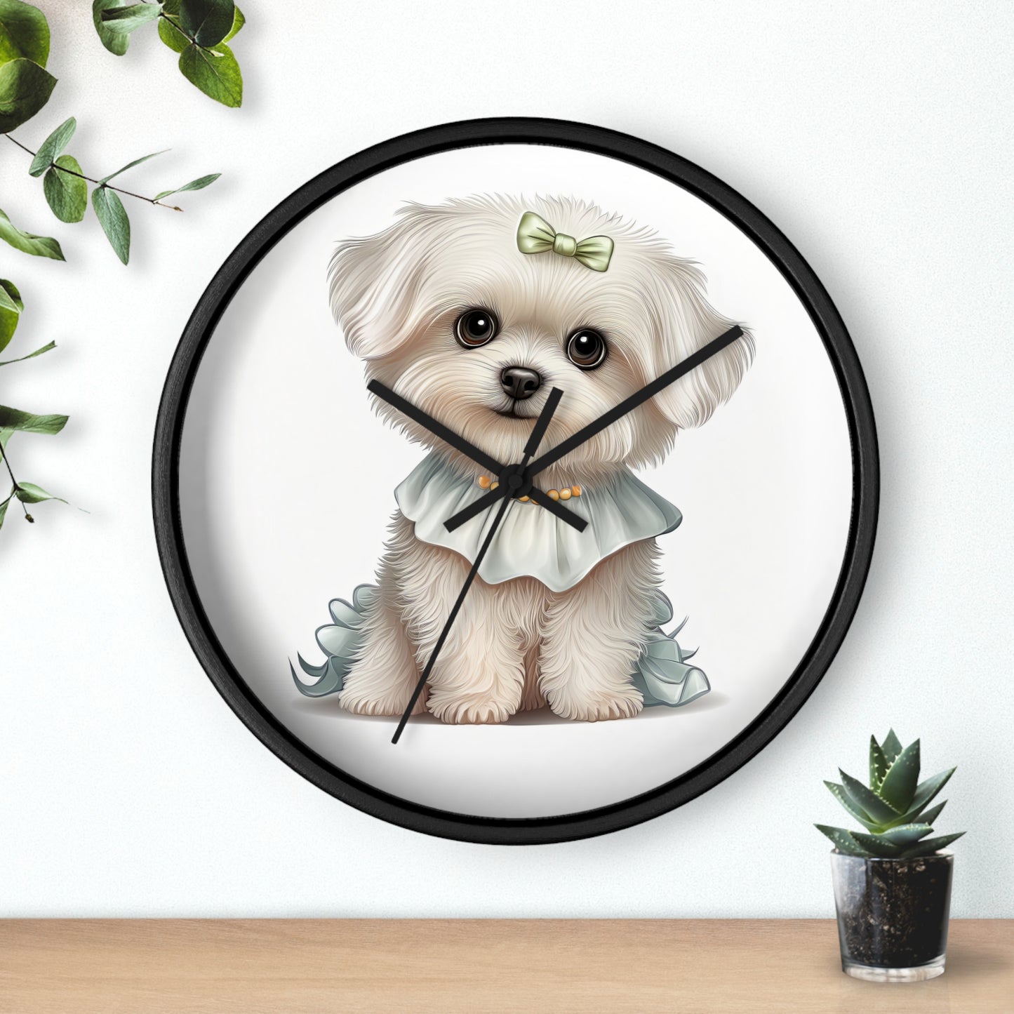 Maltese Puppuy Wall Clock