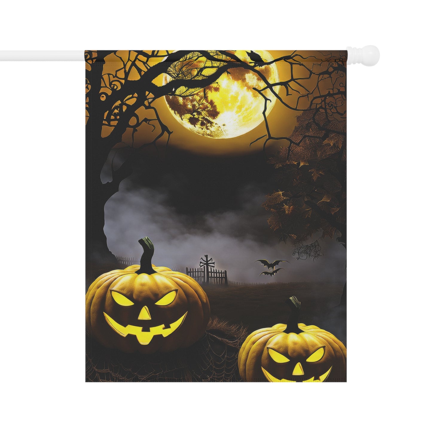 Frightful Jack-O-Lanterns Halloween Garden Flag/ House Banner