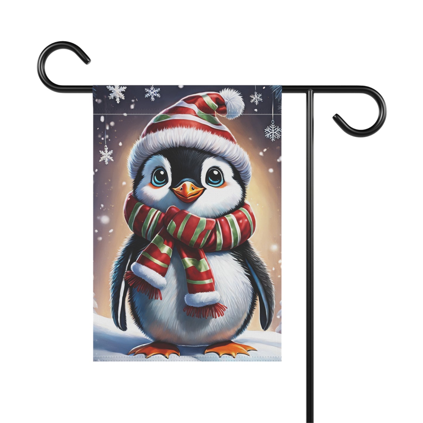 Holiday Penguin Garden Flag/ House Banner