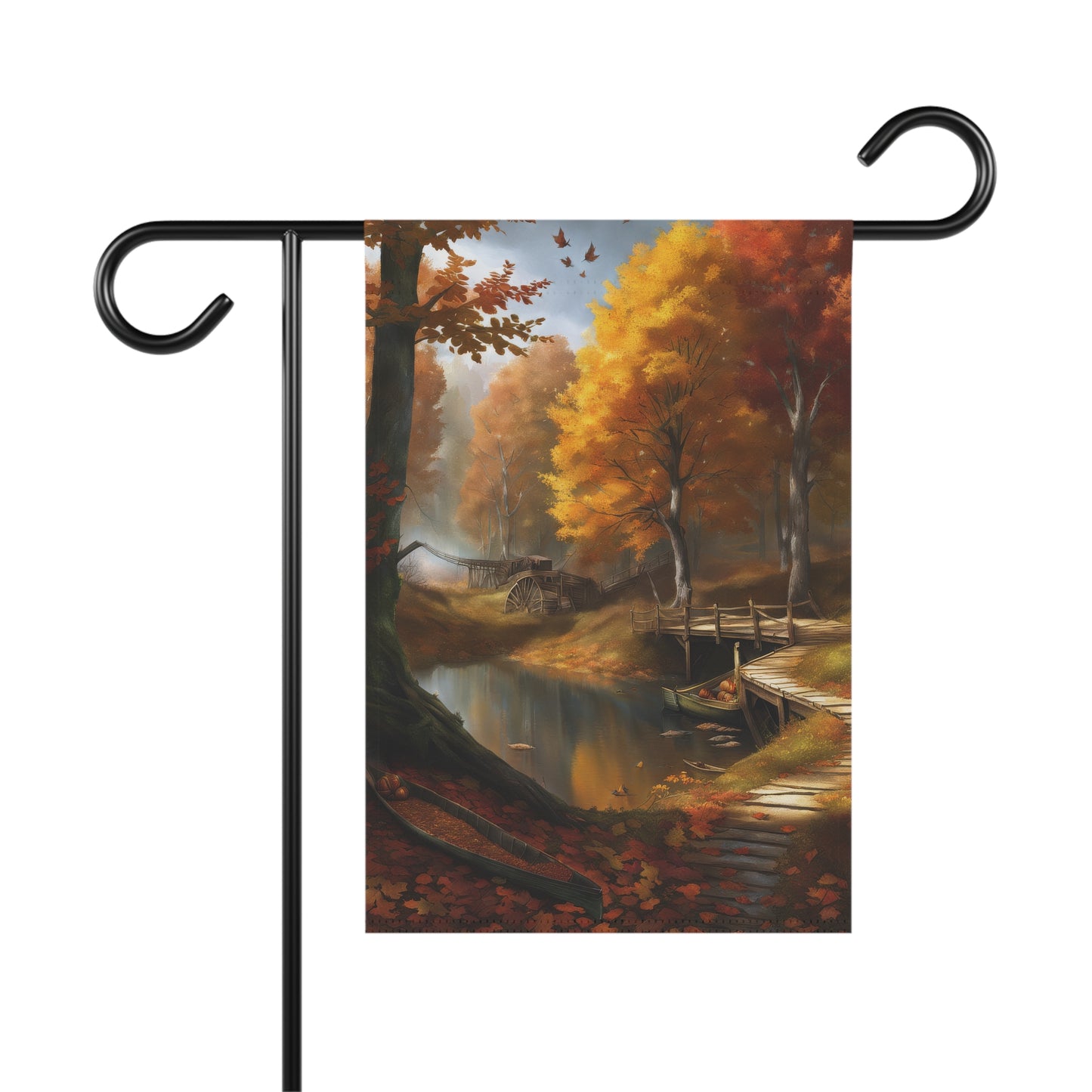 Vibrant Autumn Garden Flag/House Banner