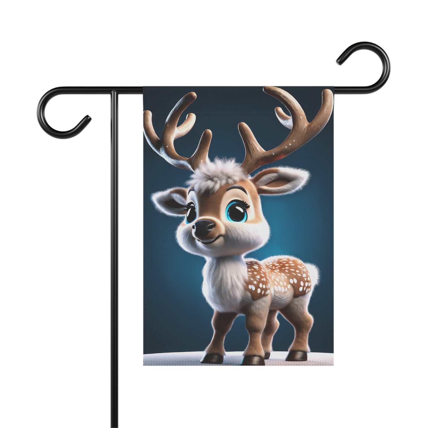 Precious Baby Reindeer Holiday Garden Flag/ House Banner