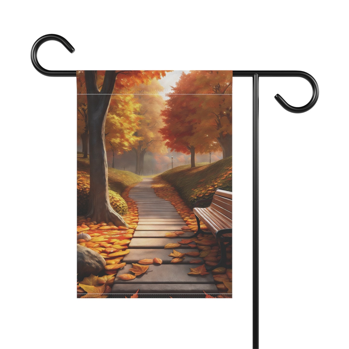 Scenic Autumn Garden Flag/House Banner