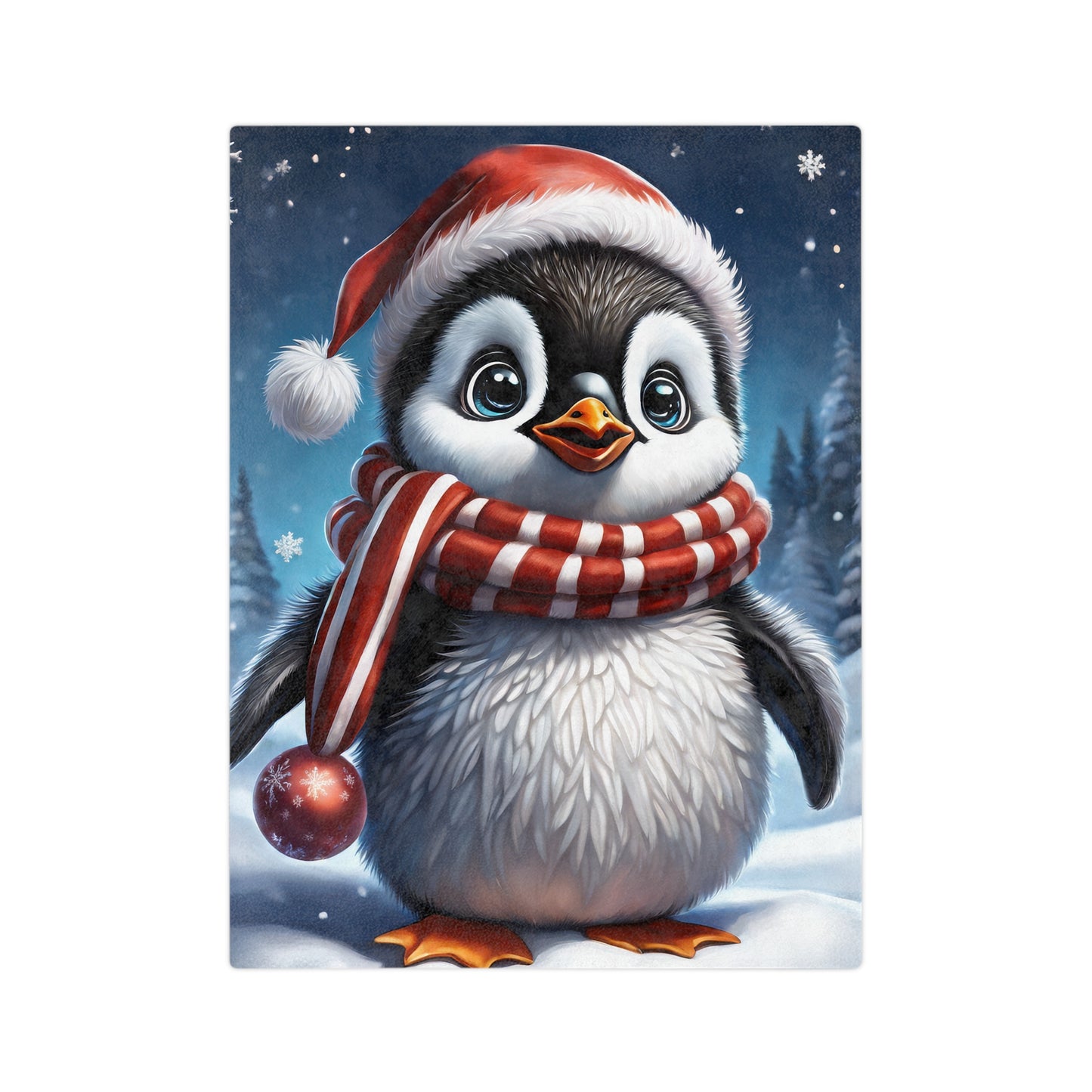 Christmas Penguin Plush Blanket