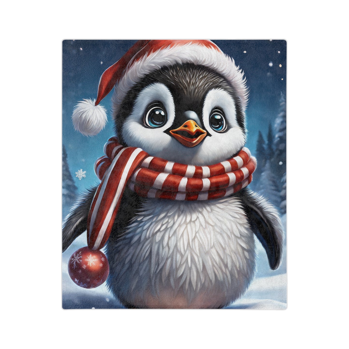 Christmas Penguin Plush Blanket