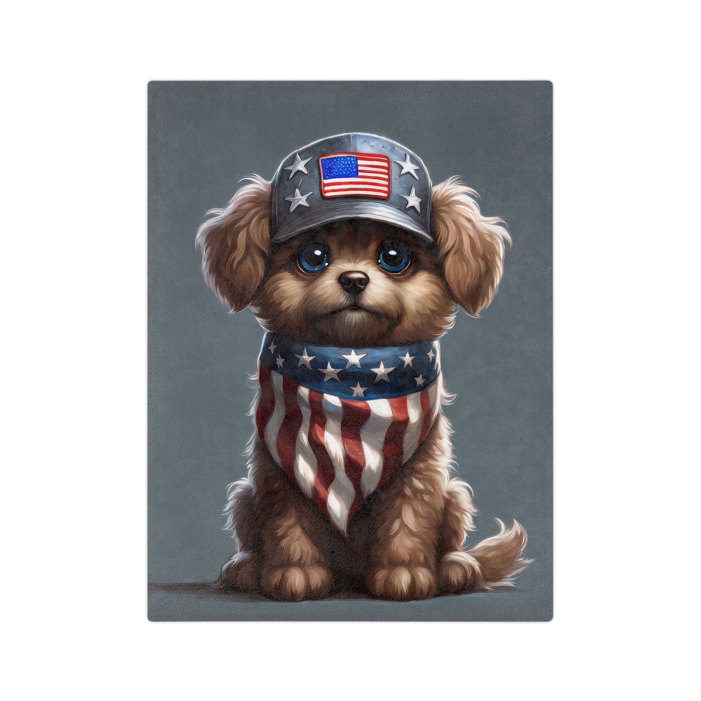 Independence Day Puppy Plush Blanket