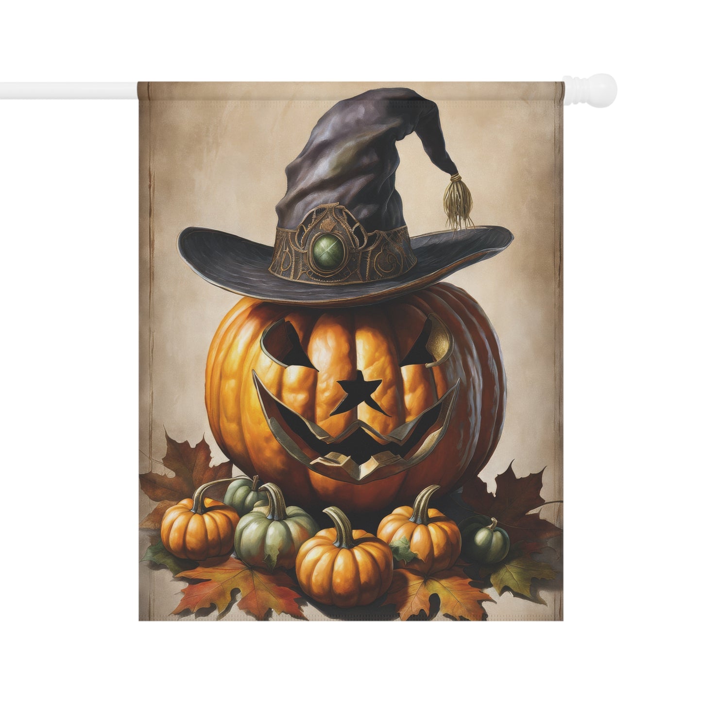 Creepy Jack-O-Lantern Halloween Garden Flag/ House Banner