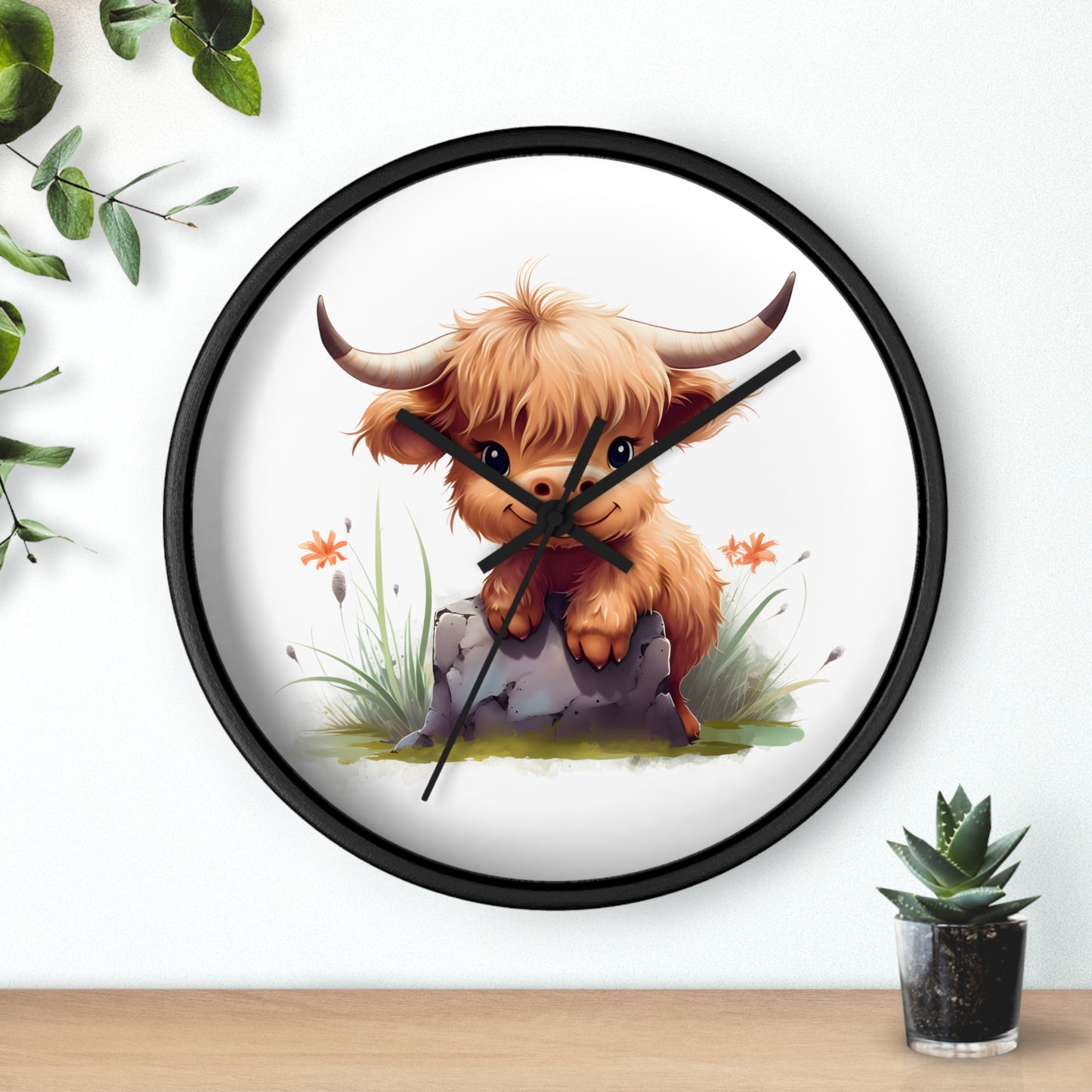 Cute Baby Cow Wall Clock