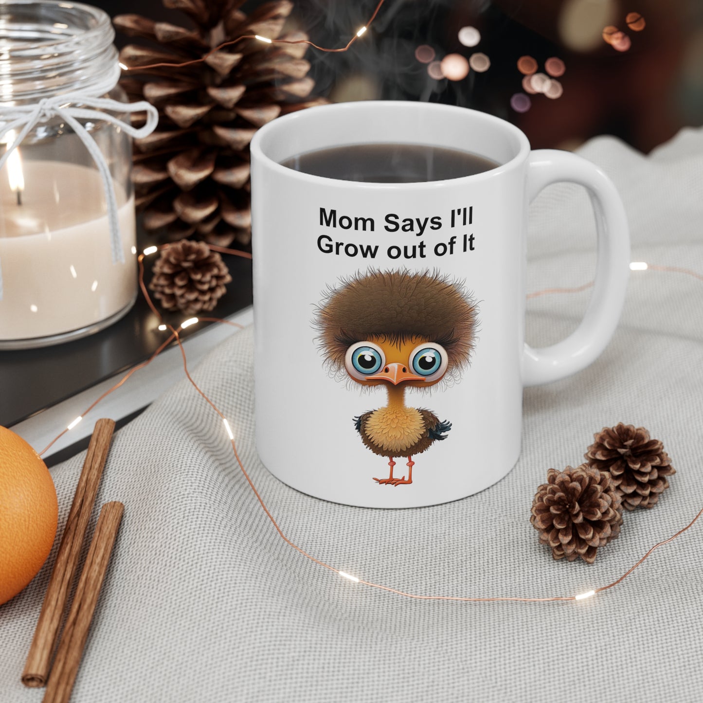 funny ostrich coffee mug