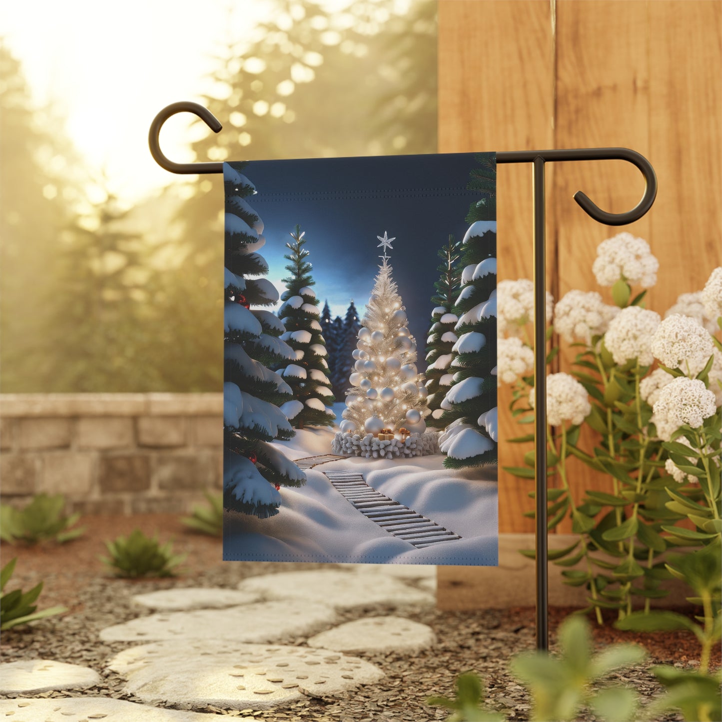 Winter Wonderland Holiday Garden Flag/ House Banner