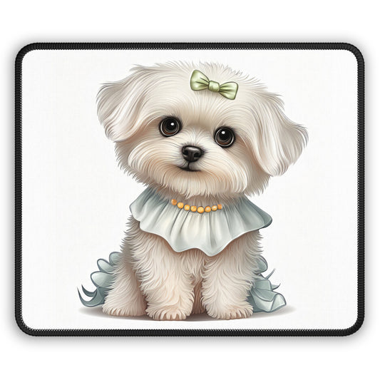 Maltese Puppy Mouse Pad