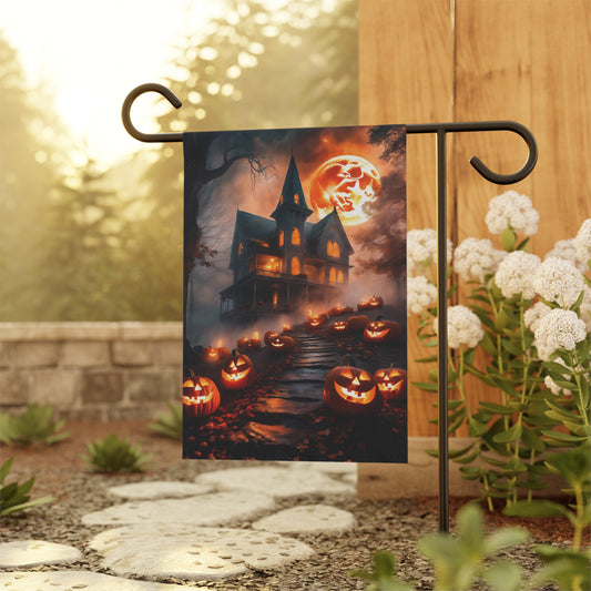 Frightful Haunted Mansion Halloween Garden Flag/ House Banner