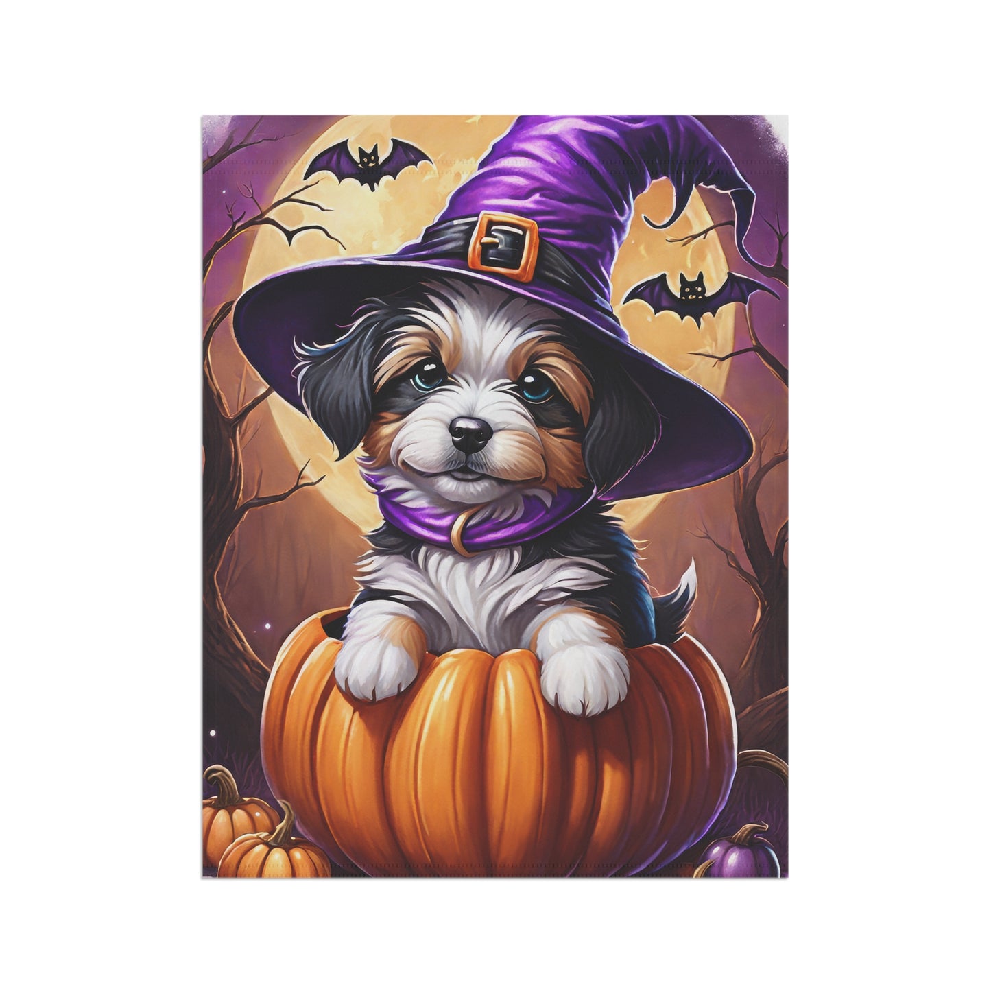 Sweet Puppy Halloween Garden Flag/ House Banner