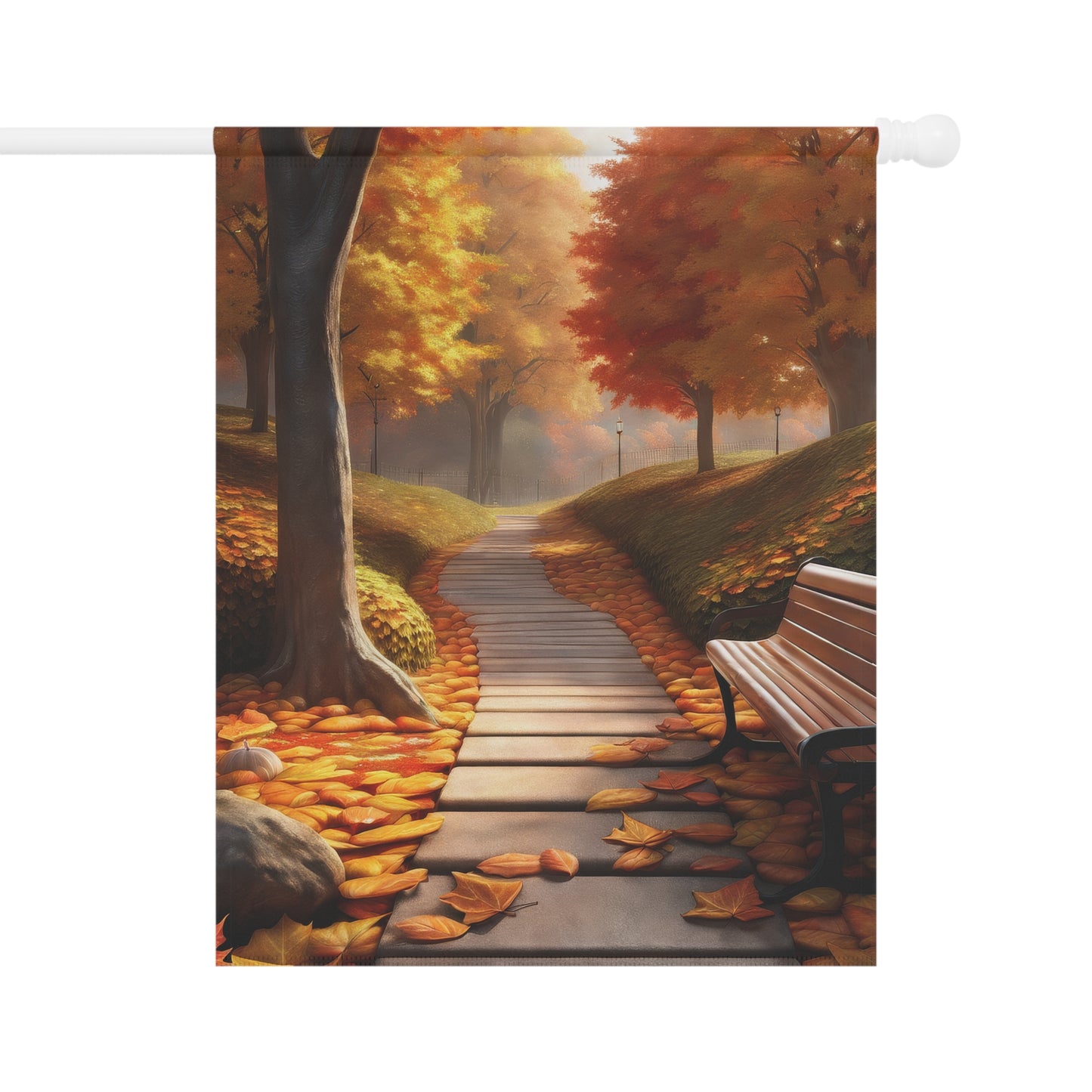 Scenic Autumn Garden Flag/House Banner