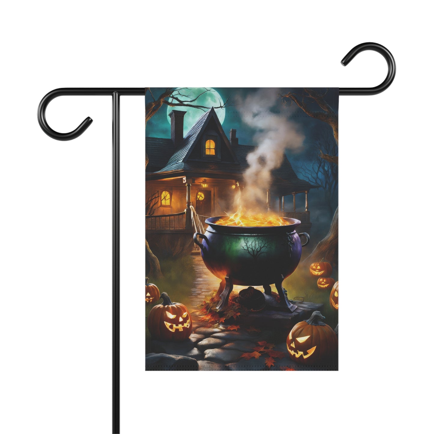 Cauldron with a Potion Halloween Garden Flag/ House Banner