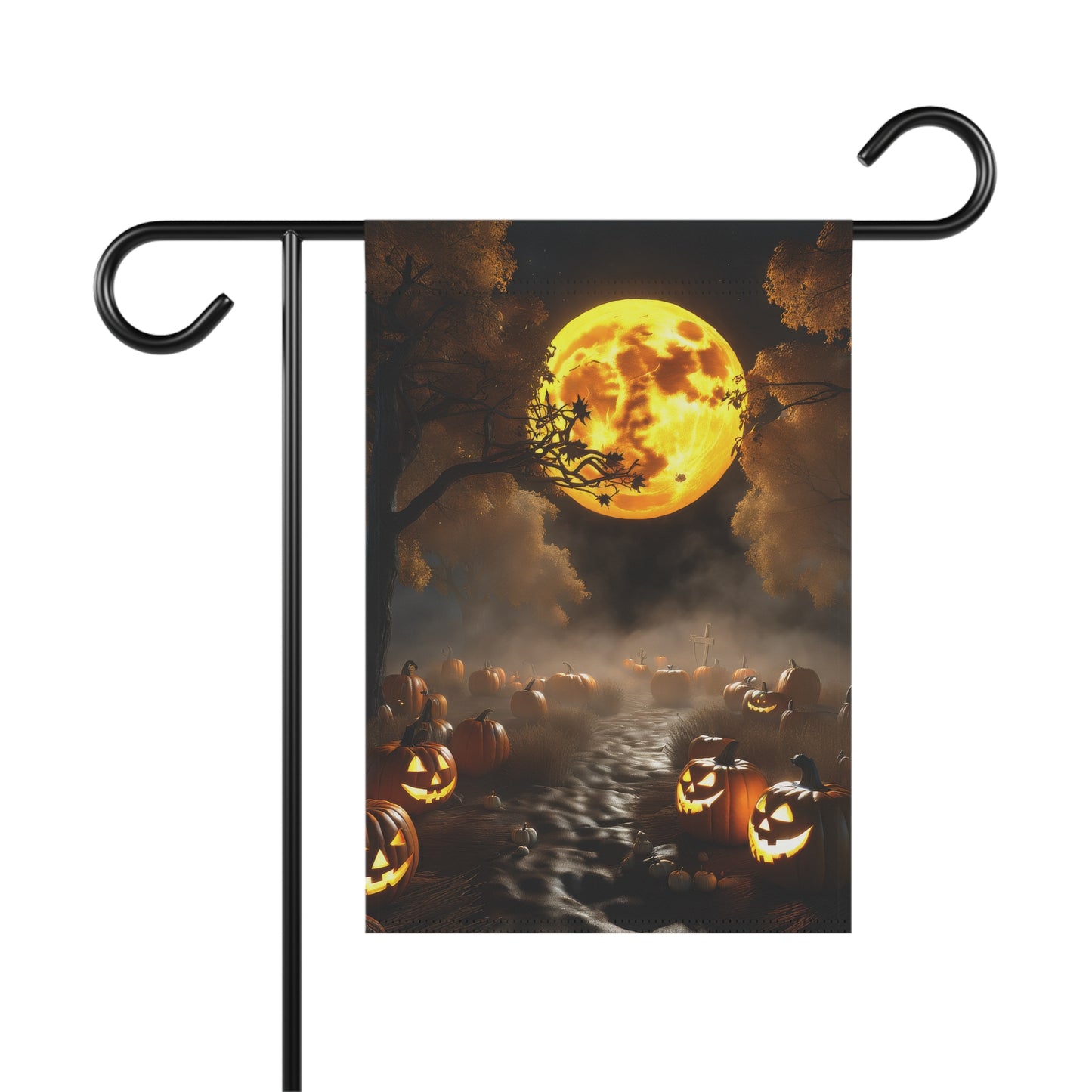 Spooky Halloween Scene Garden Flag/ House Banner