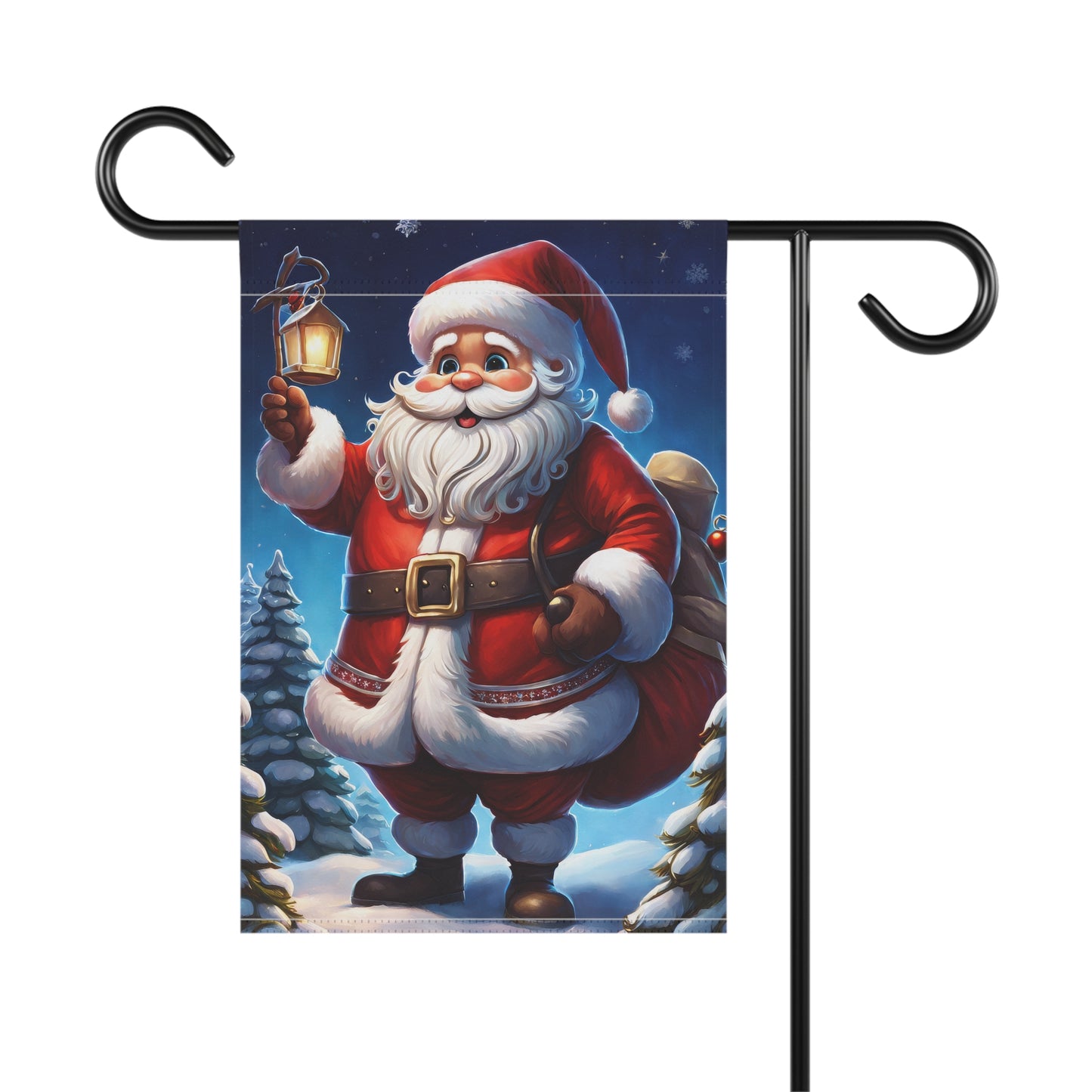 Jolly Santa Holiday Garden Flag/ House Banner