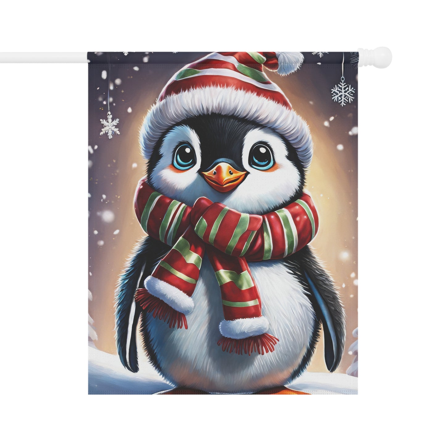 Holiday Penguin Garden Flag/ House Banner