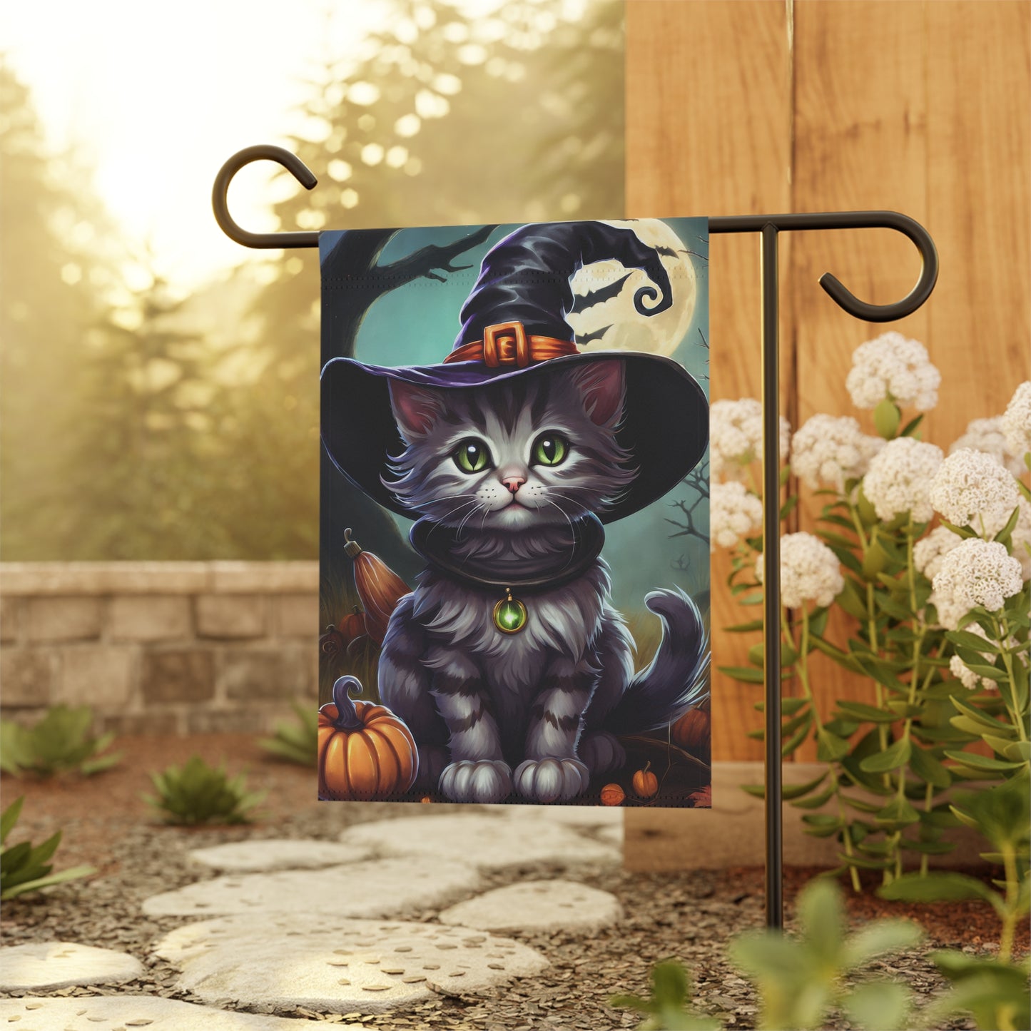 Adorable Kitten Halloween Garden Flag/ House Banner