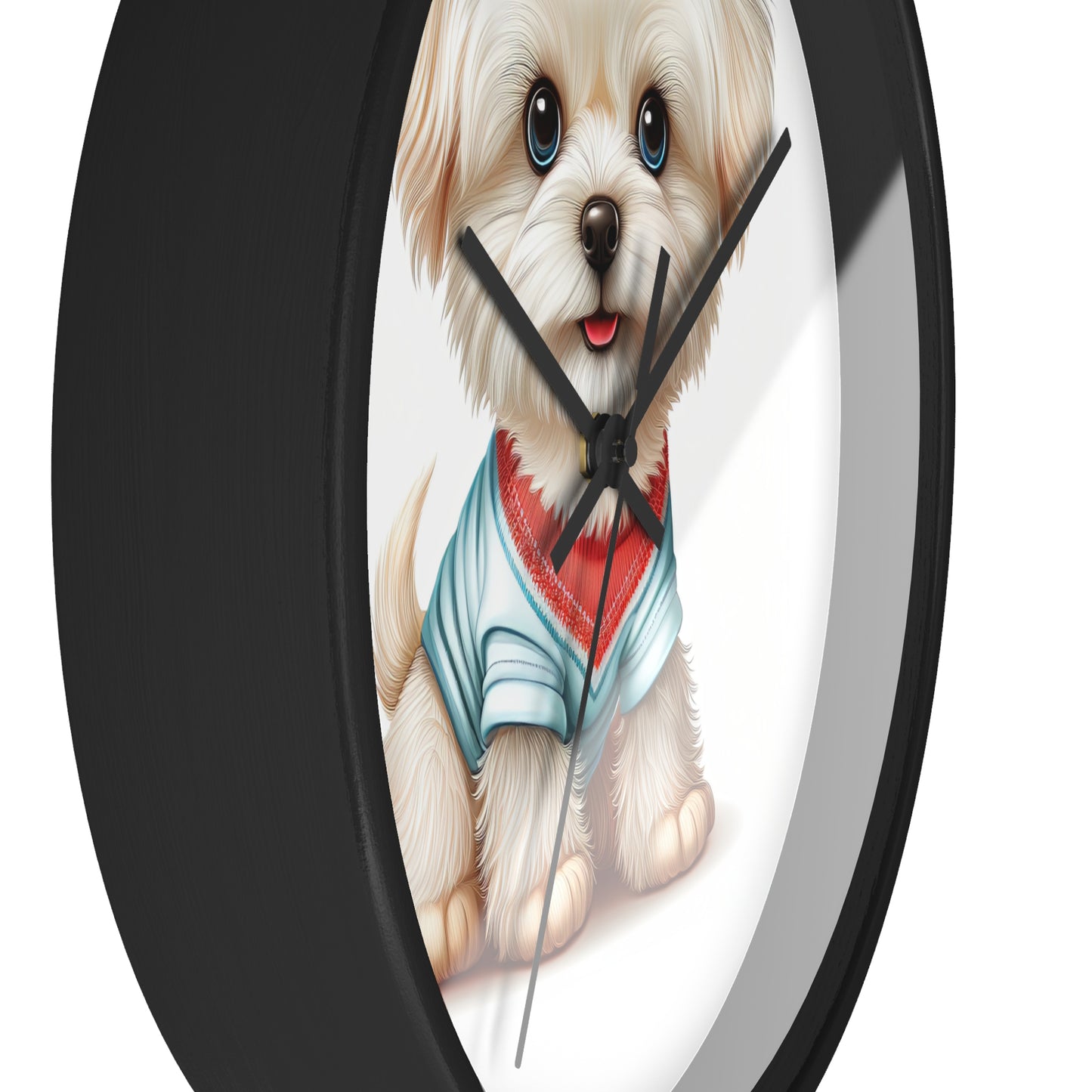 Maltese Puppy Wall Clock