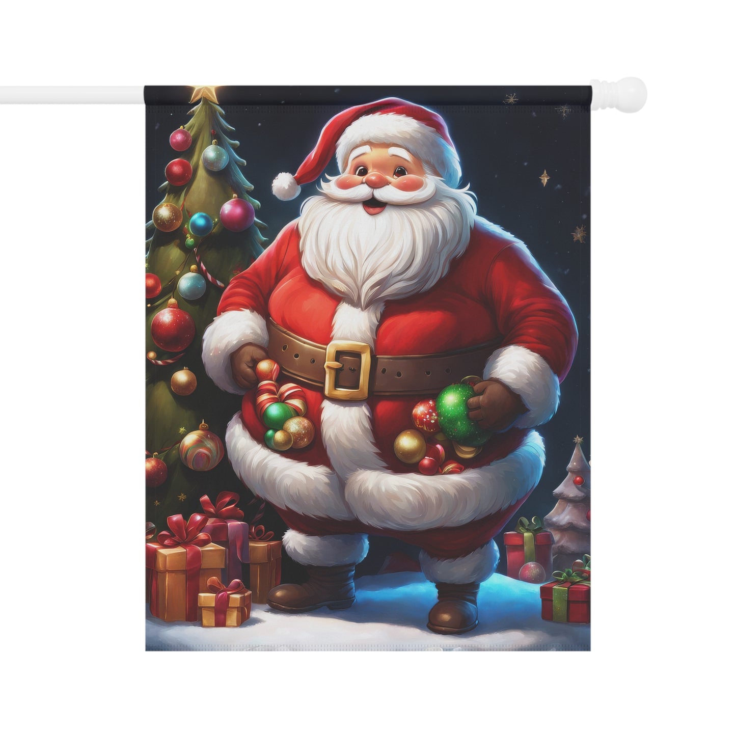 Santa Holiday Garden Flag/ House Banner