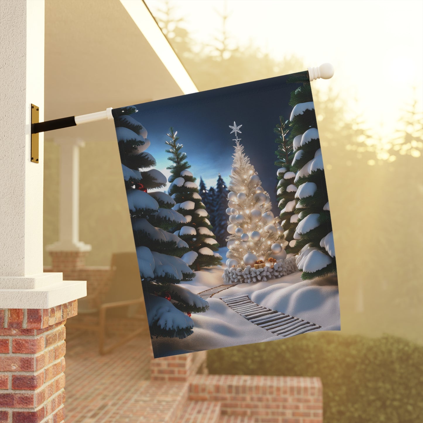 Winter Wonderland Holiday Garden Flag/ House Banner