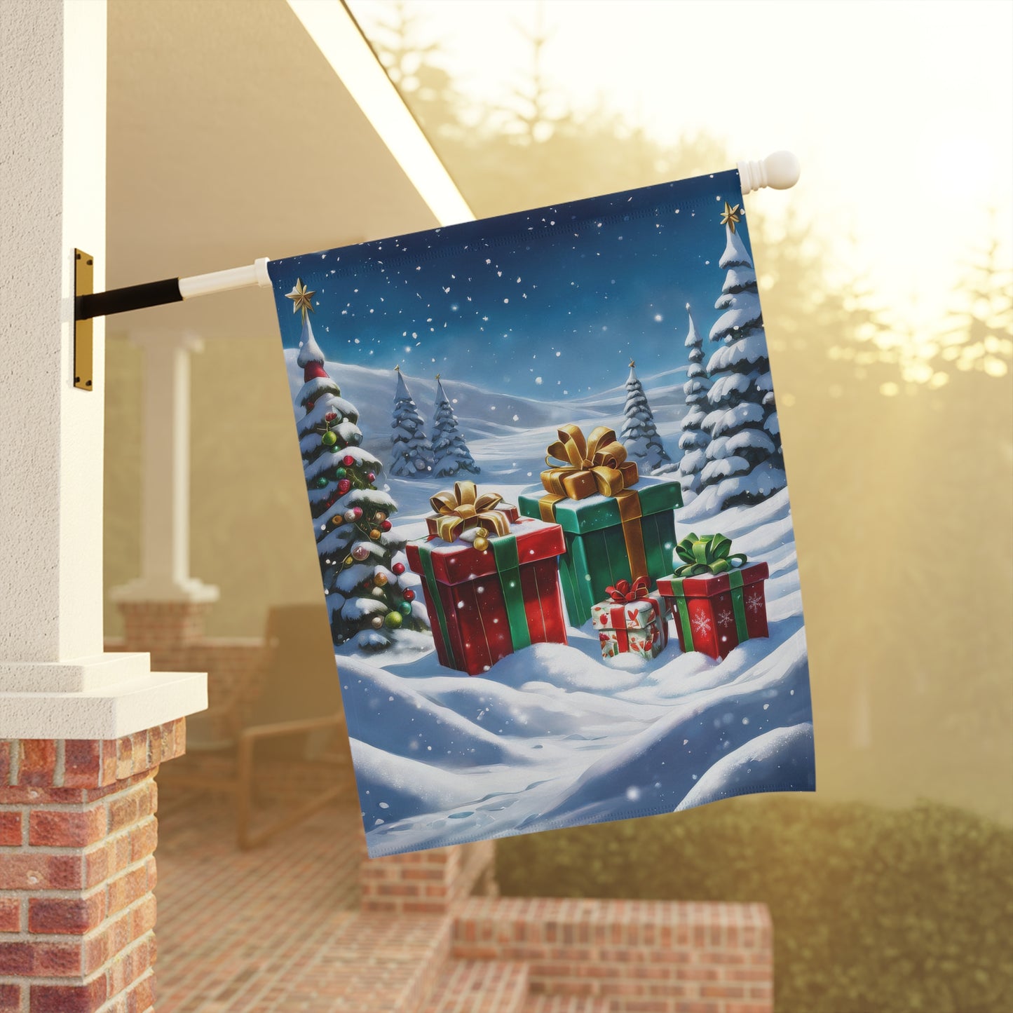 Christmas Presents Holiday Garden Flag/ House Banner