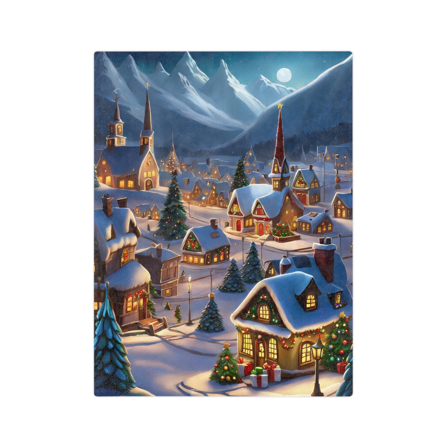 Christmas Village Plush Blanket