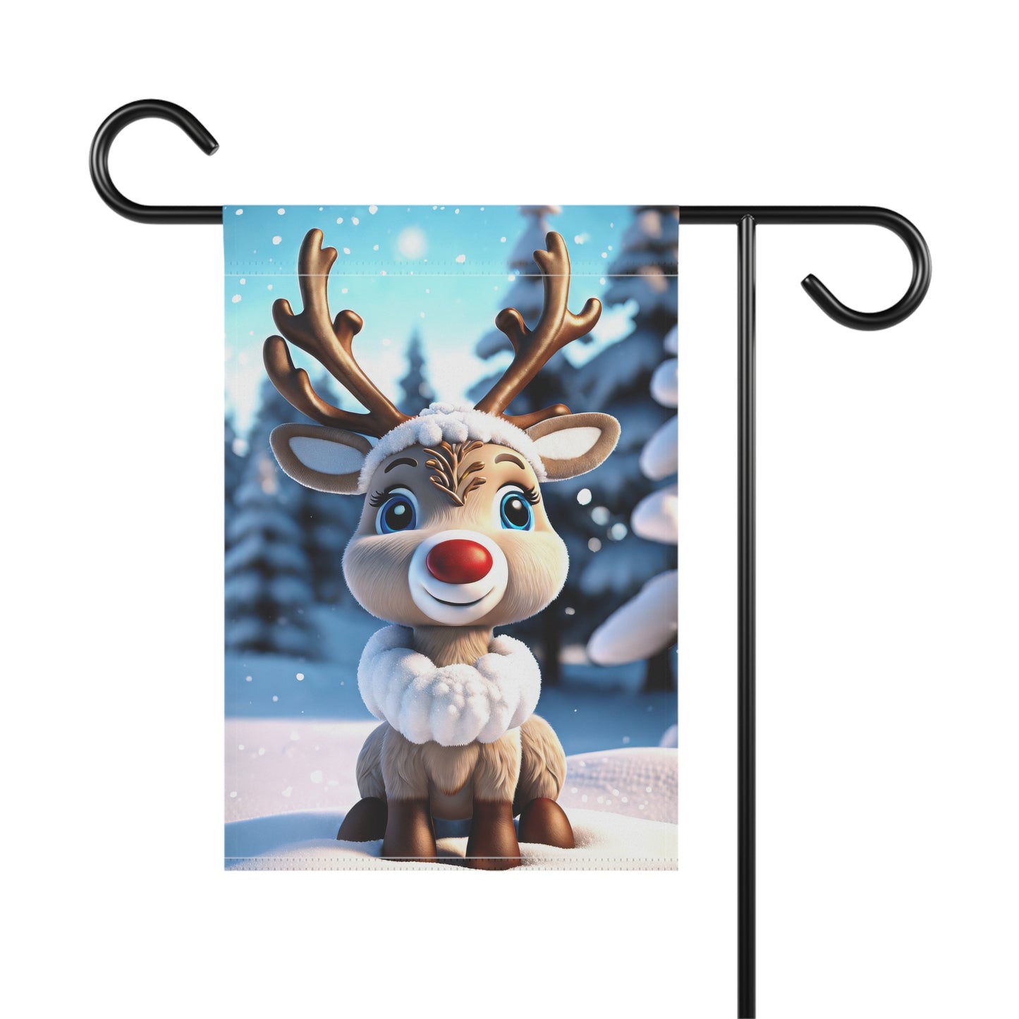 Delightful Little Reindeer Holiday Garden Flag/ House Banner