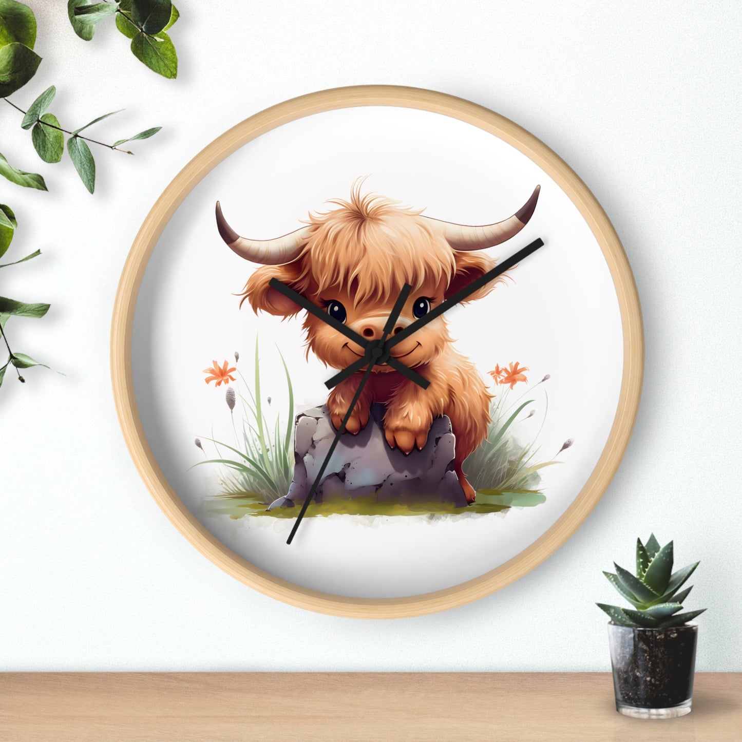 Cute Baby Cow Wall Clock