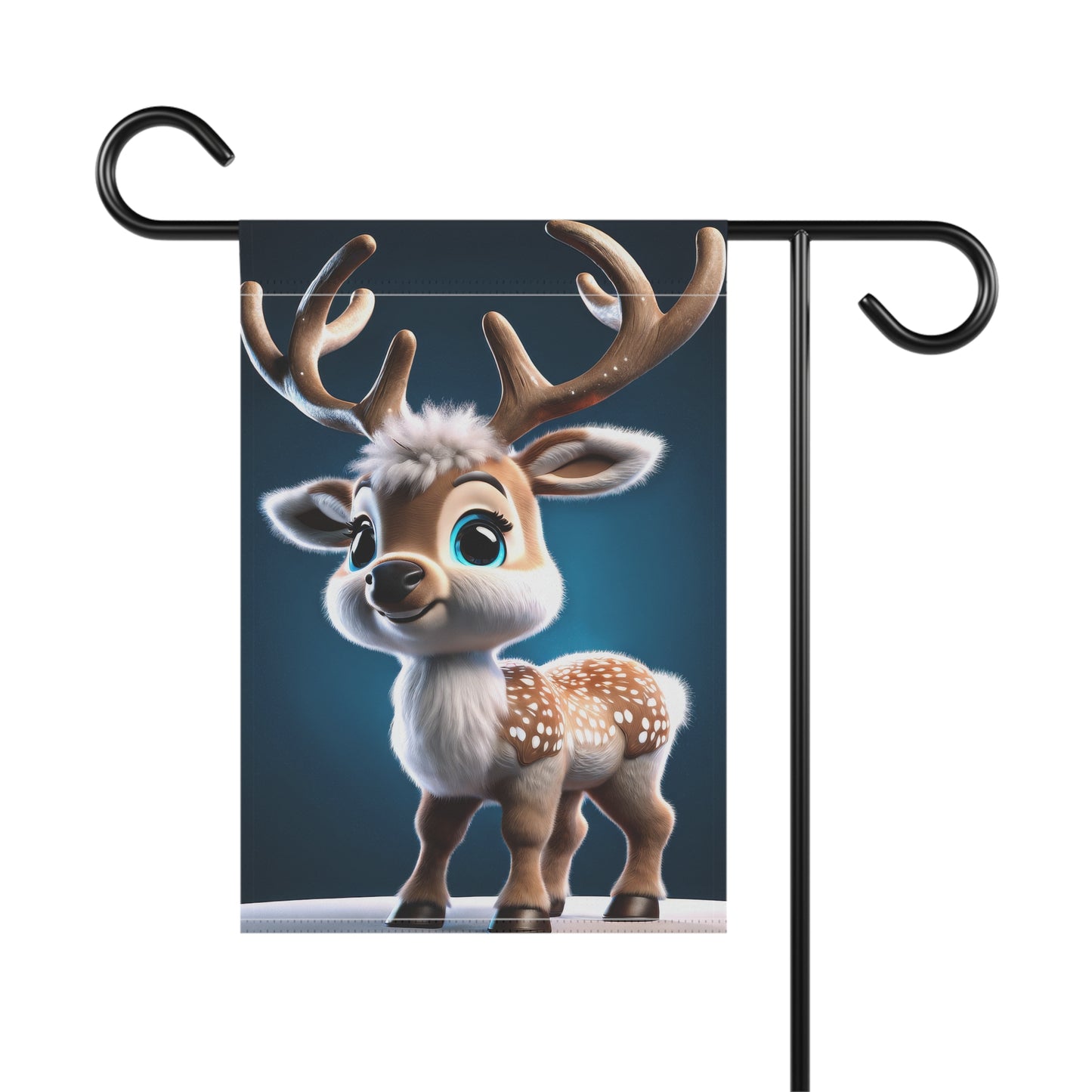 Precious Baby Reindeer Holiday Garden Flag/ House Banner