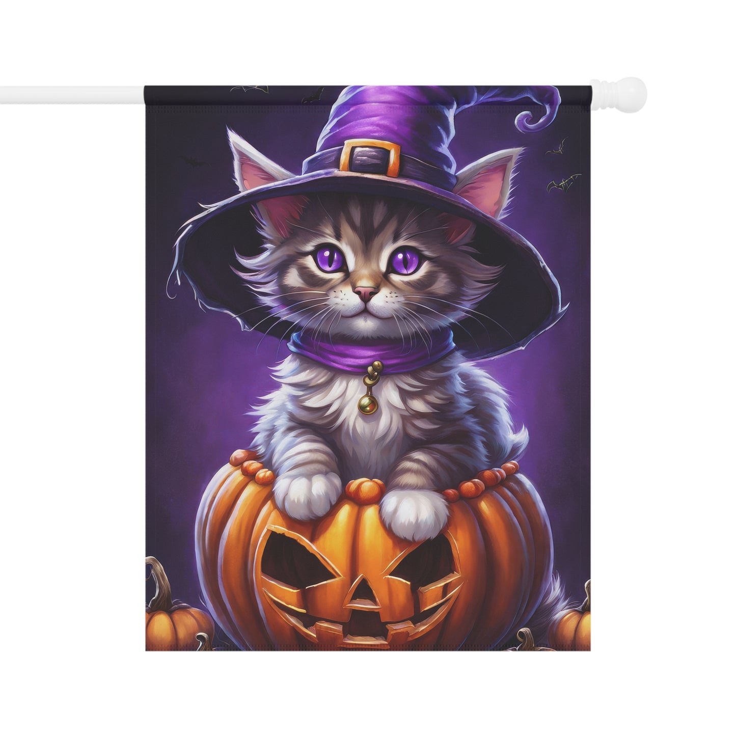 Sweet Kitten Halloween Garden Flag/ House Banner