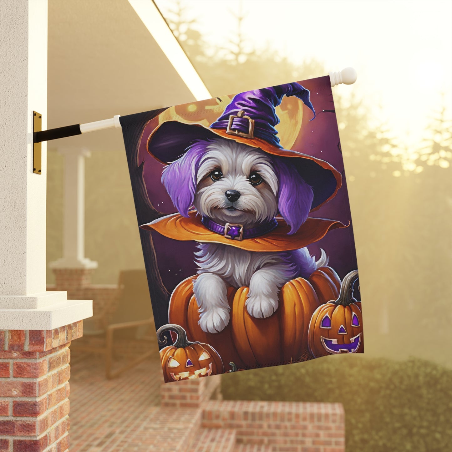 Halloween Puppy Garden Flag/ House Banner