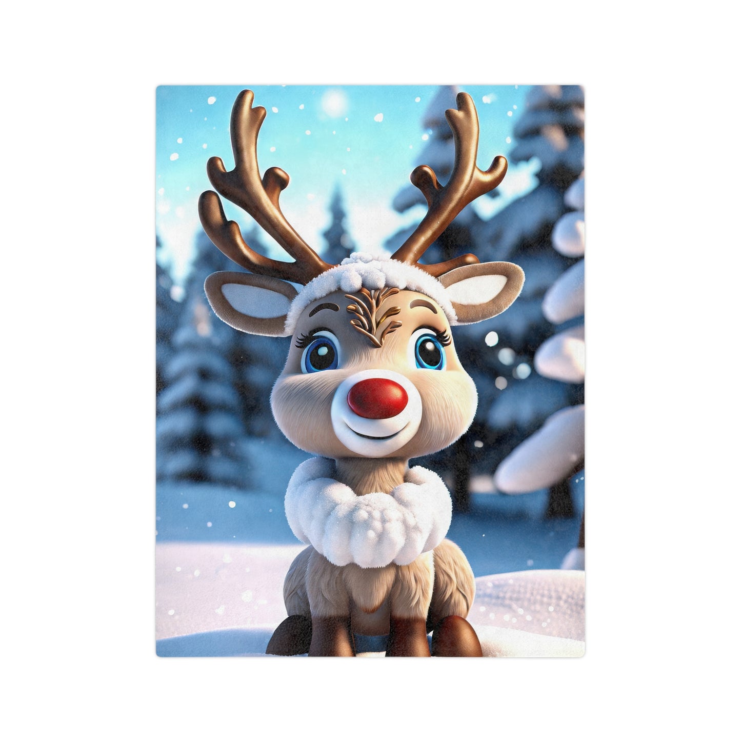 Precious Reindeer Plush Blanket