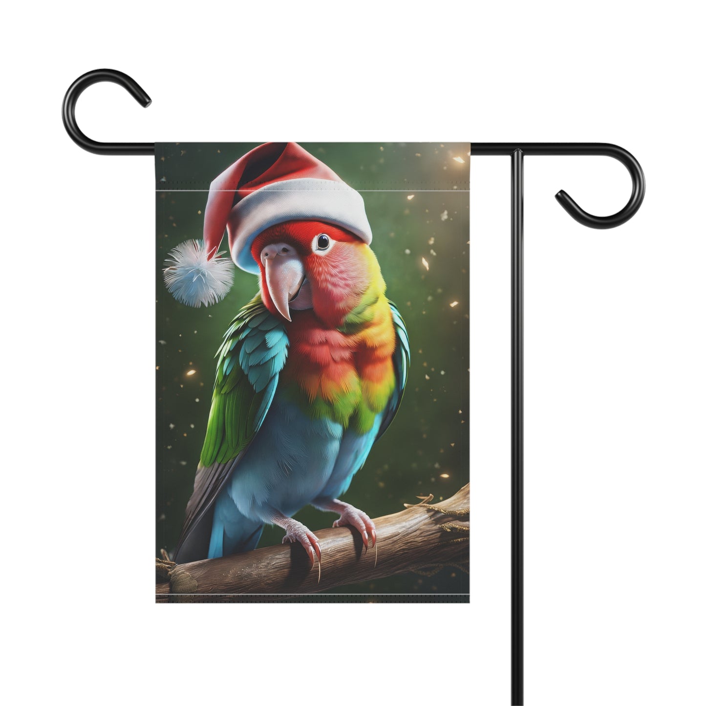 Christmas Lovebird Holiday Garden Flag/ House Banner