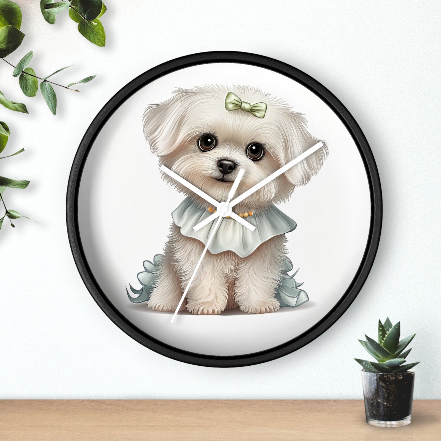 Maltese Puppuy Wall Clock