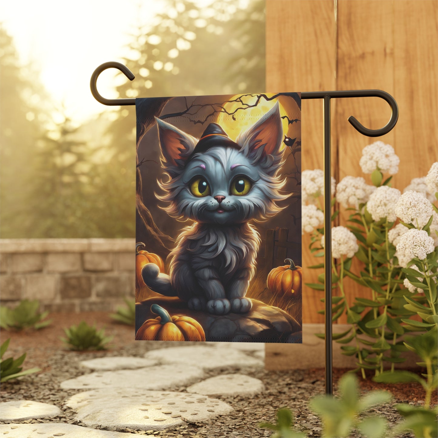 Halloween Cat Garden Flag/ House Banner