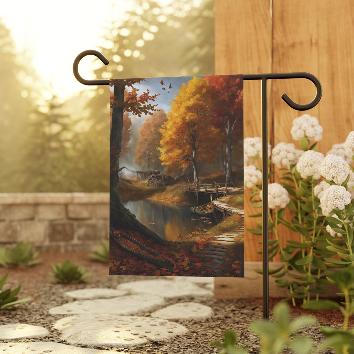 Vibrant Autumn Garden Flag/House Banner