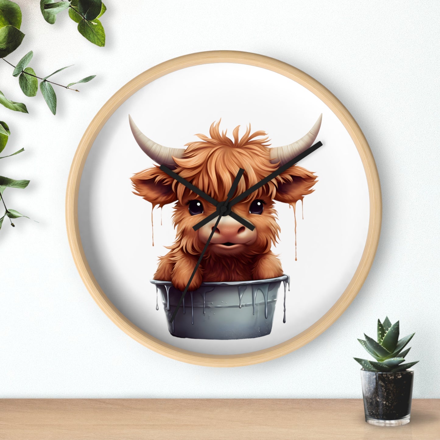 Cute Baby Cow Wall Clock