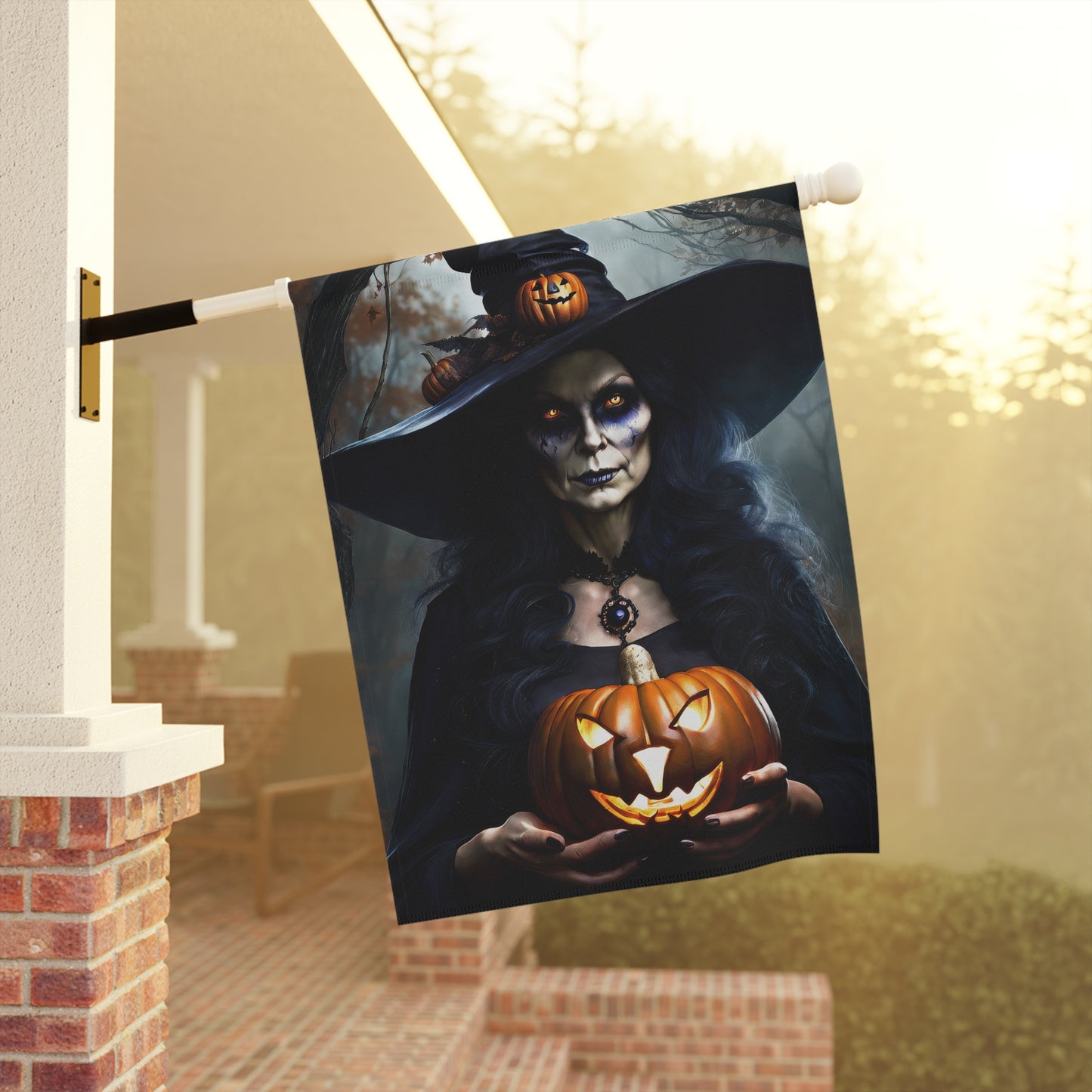 Haunting Witch Halloween Garden Flag/ House Banner