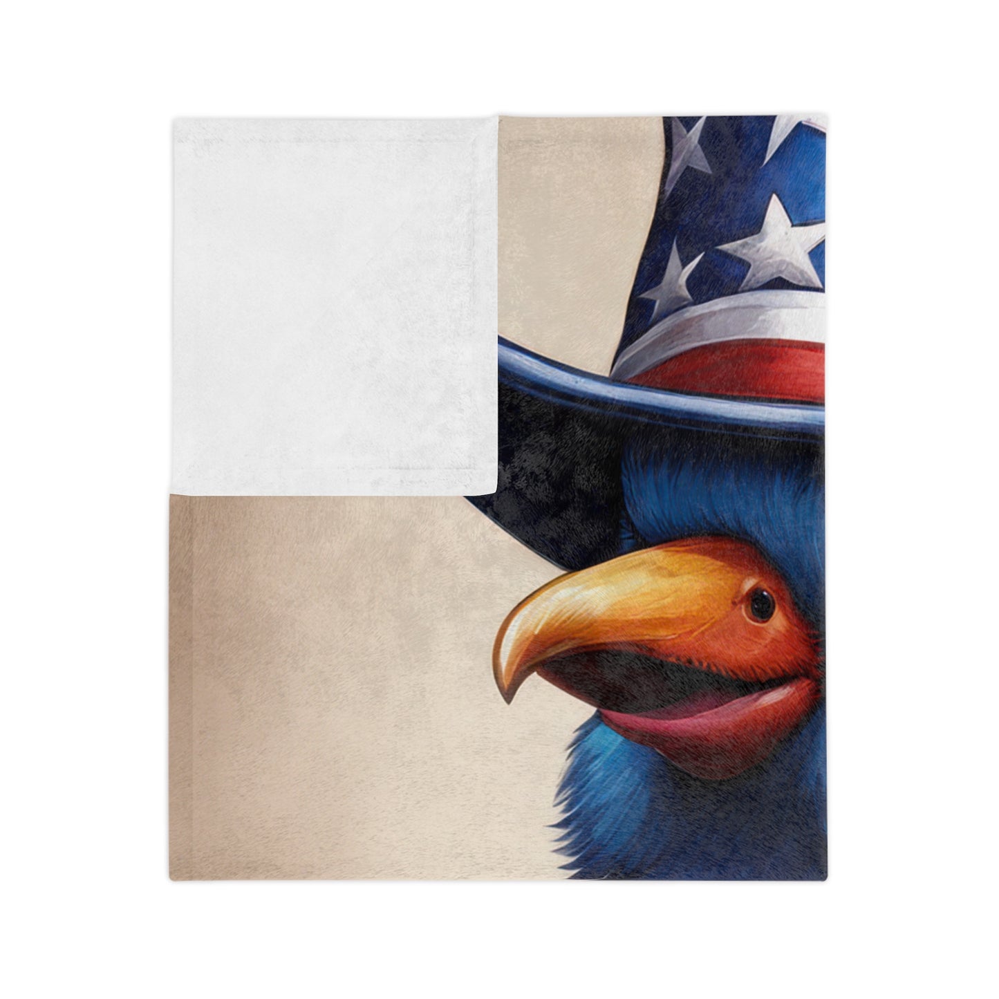 Festive 4th of July Bird Plush Blanket