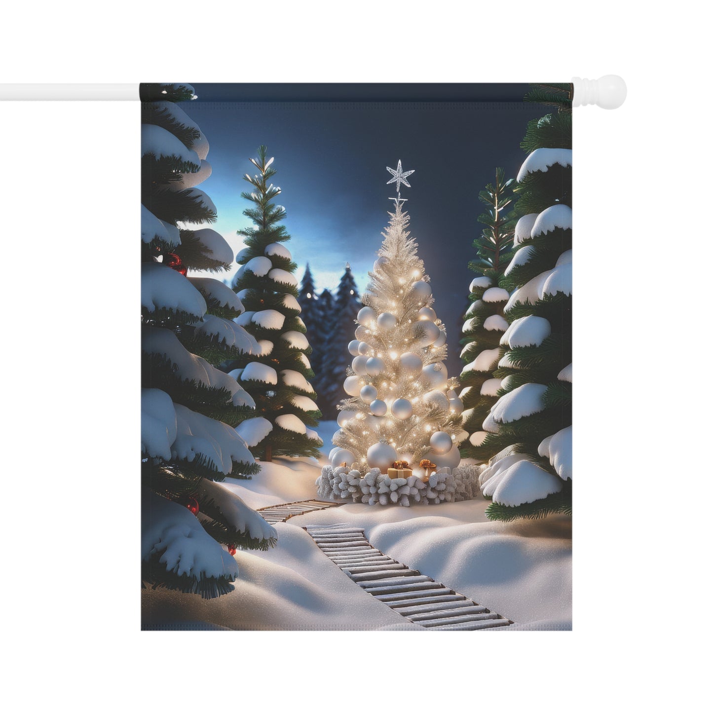 Winter Wonderland Holiday Garden Flag/ House Banner