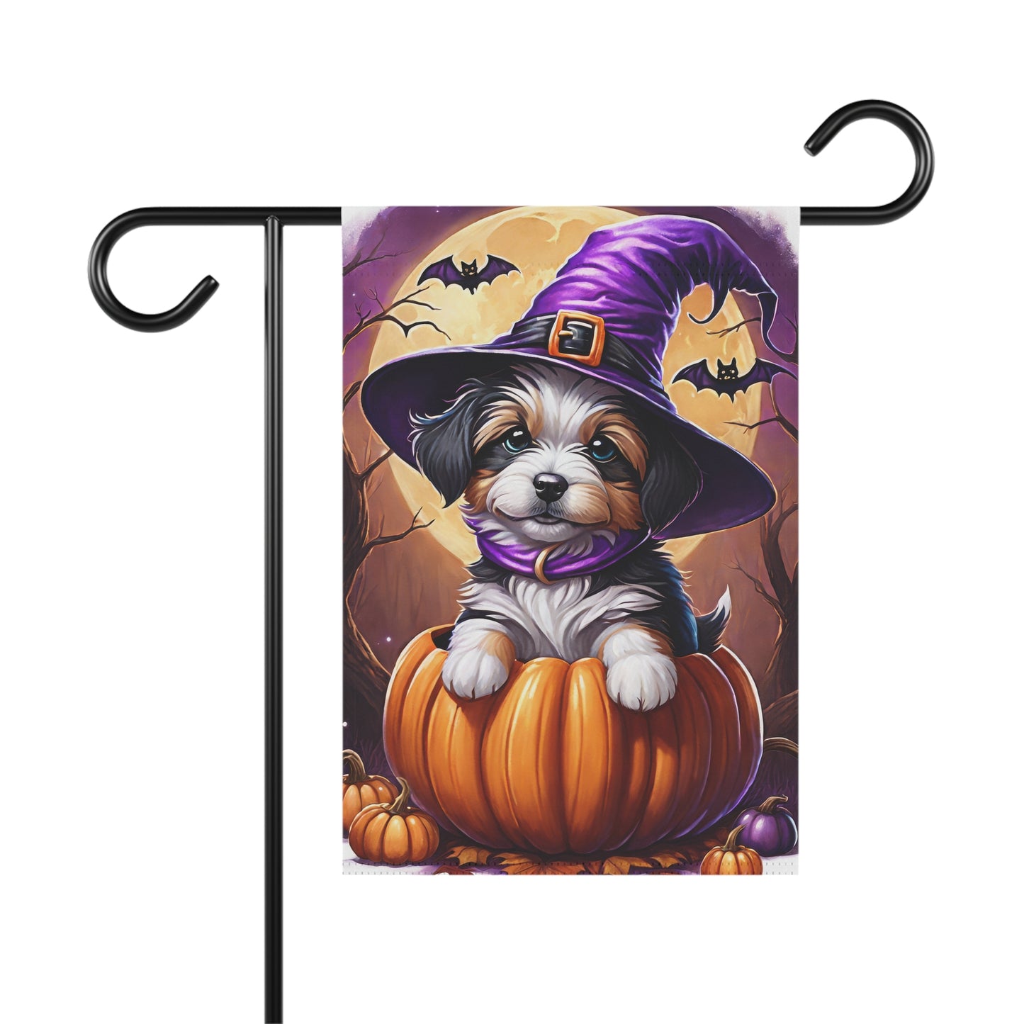 Sweet Puppy Halloween Garden Flag/ House Banner