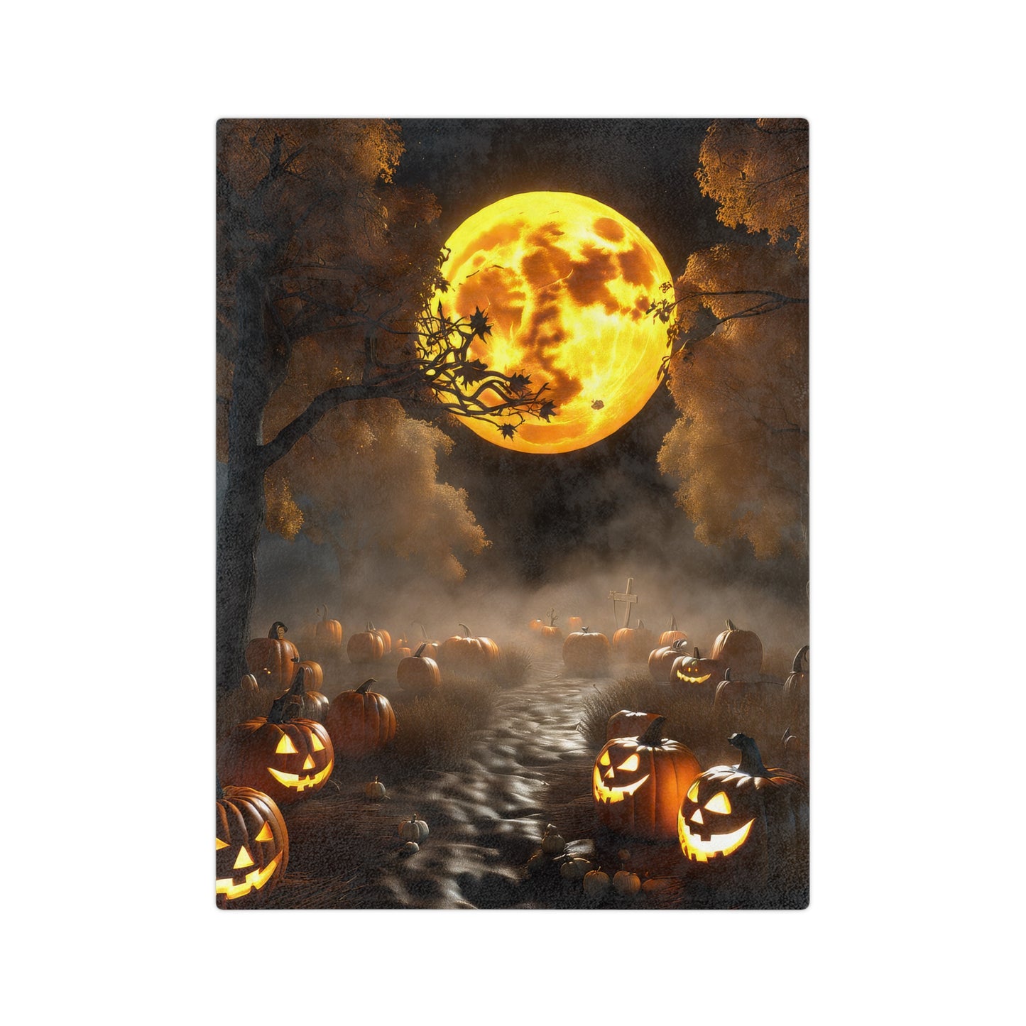 Spooky Jack-O-Lanterns Blanket