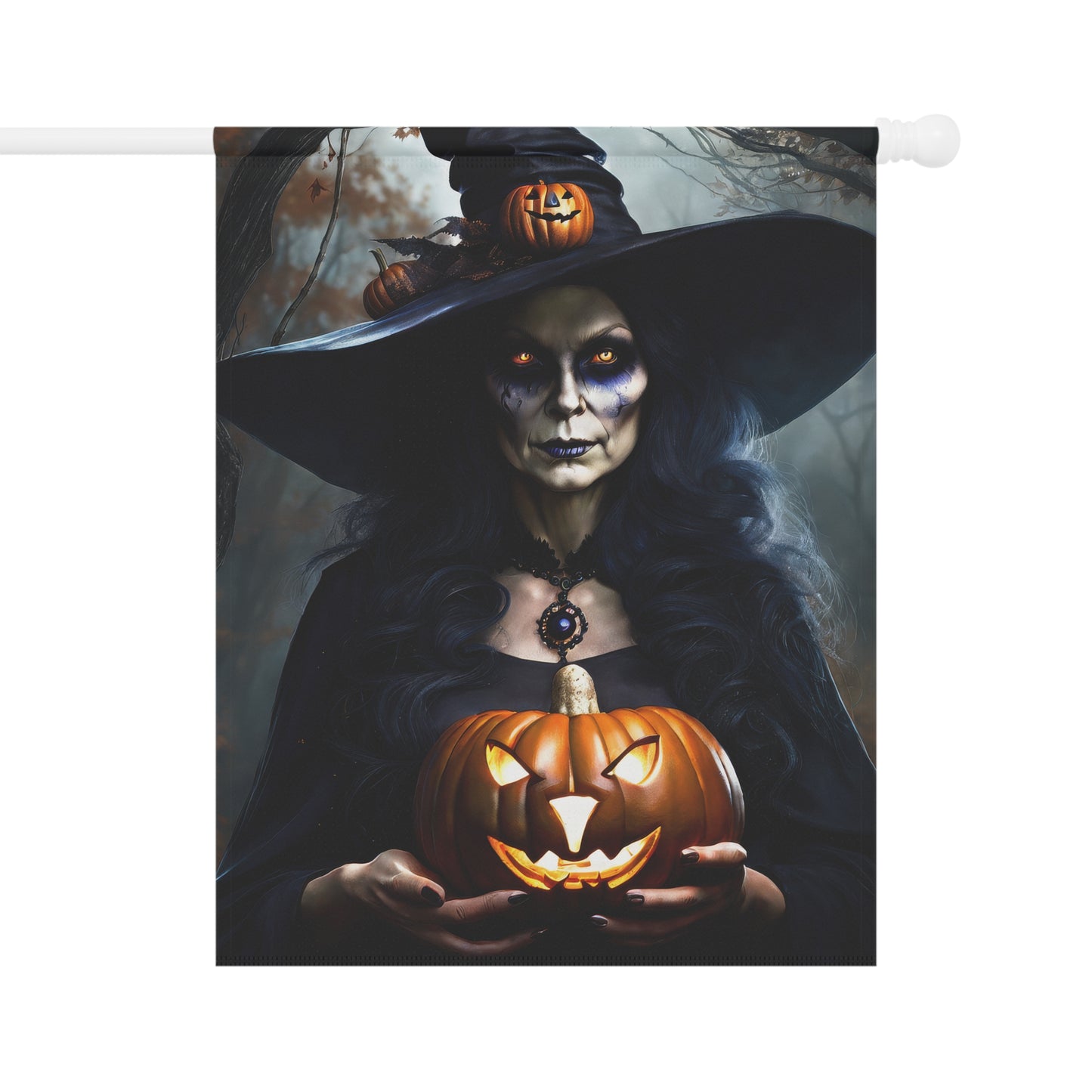 Haunting Witch Halloween Garden Flag/ House Banner