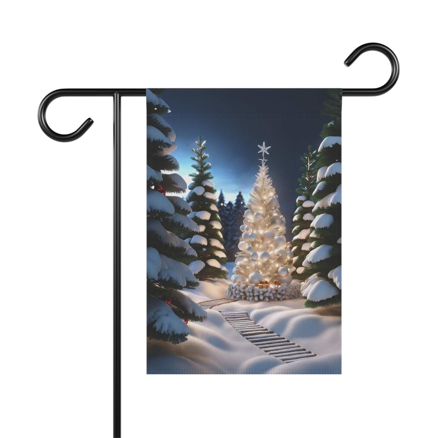 Winter Wonderland Holiday Garden Flag/ House Banner