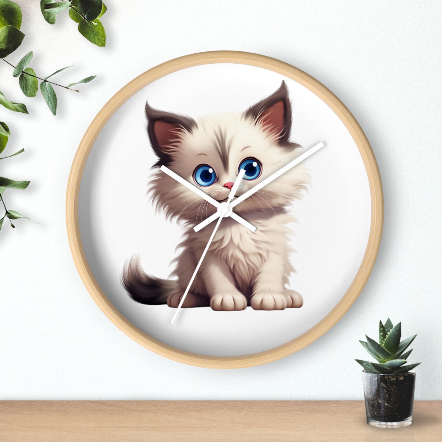 Cute Kitten Wall Clock