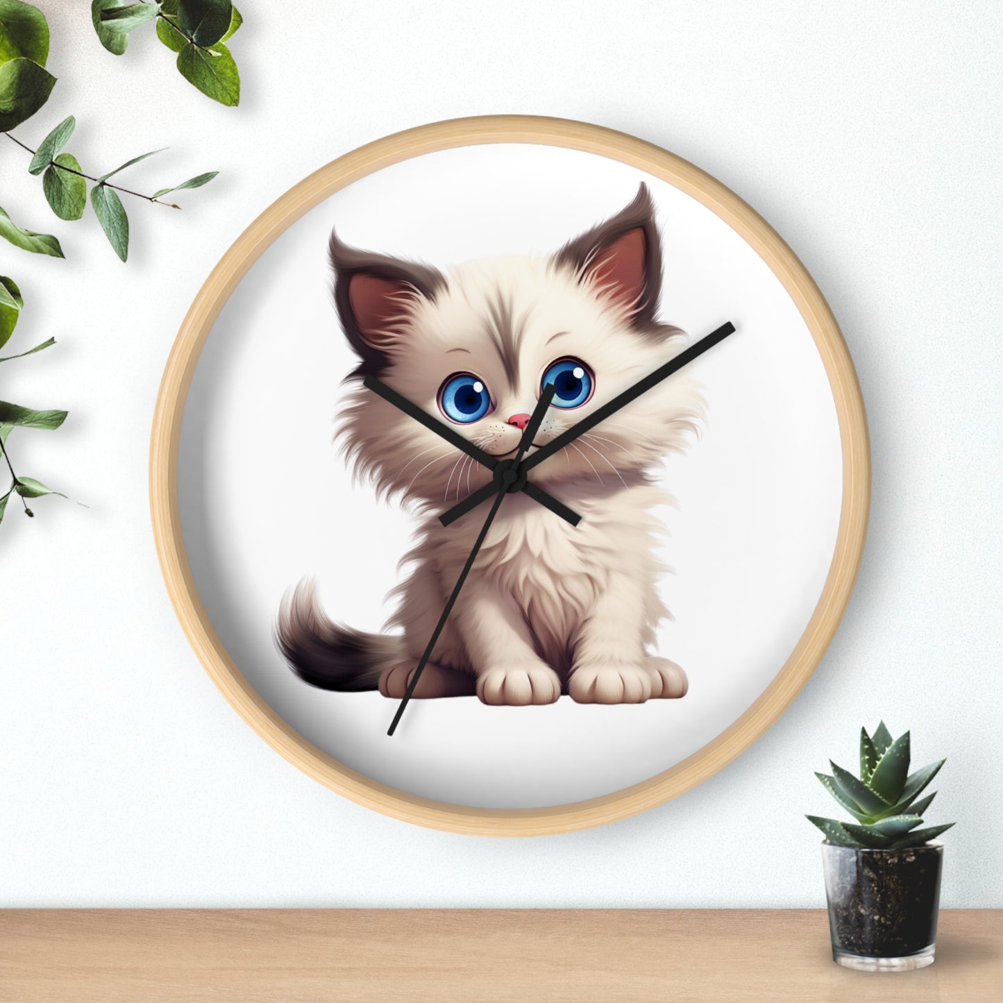 Cute Kitten Wall Clock