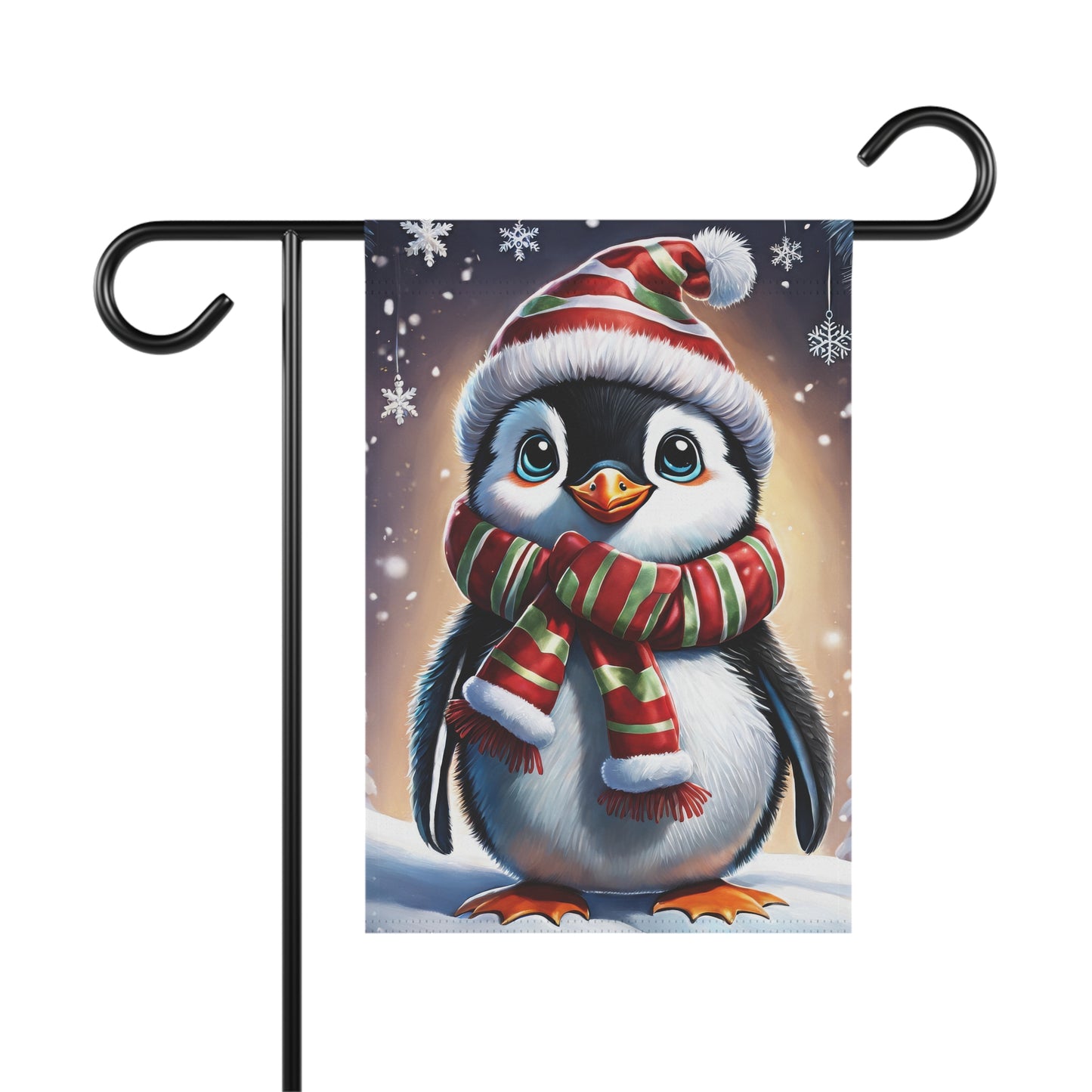 Holiday Penguin Garden Flag/ House Banner