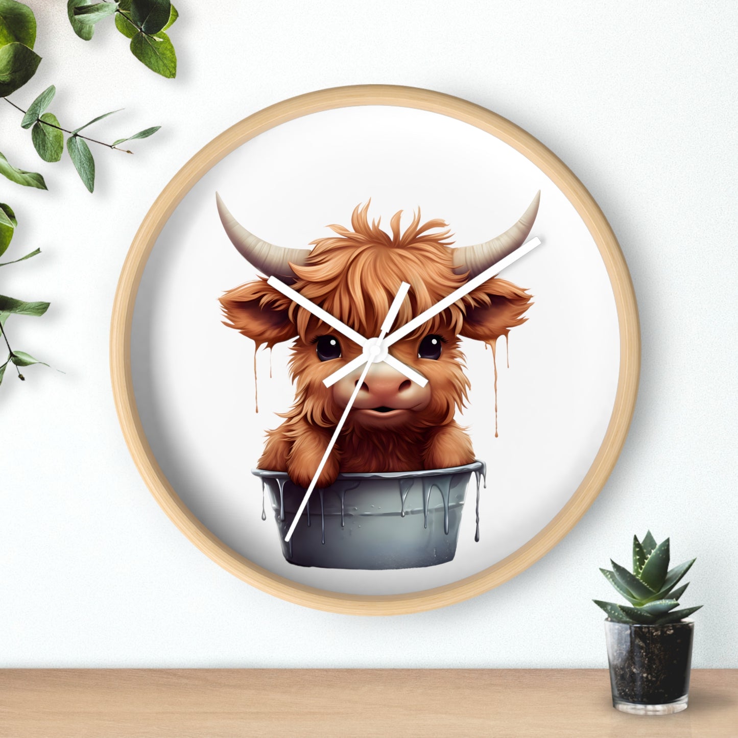 Cute Baby Cow Wall Clock