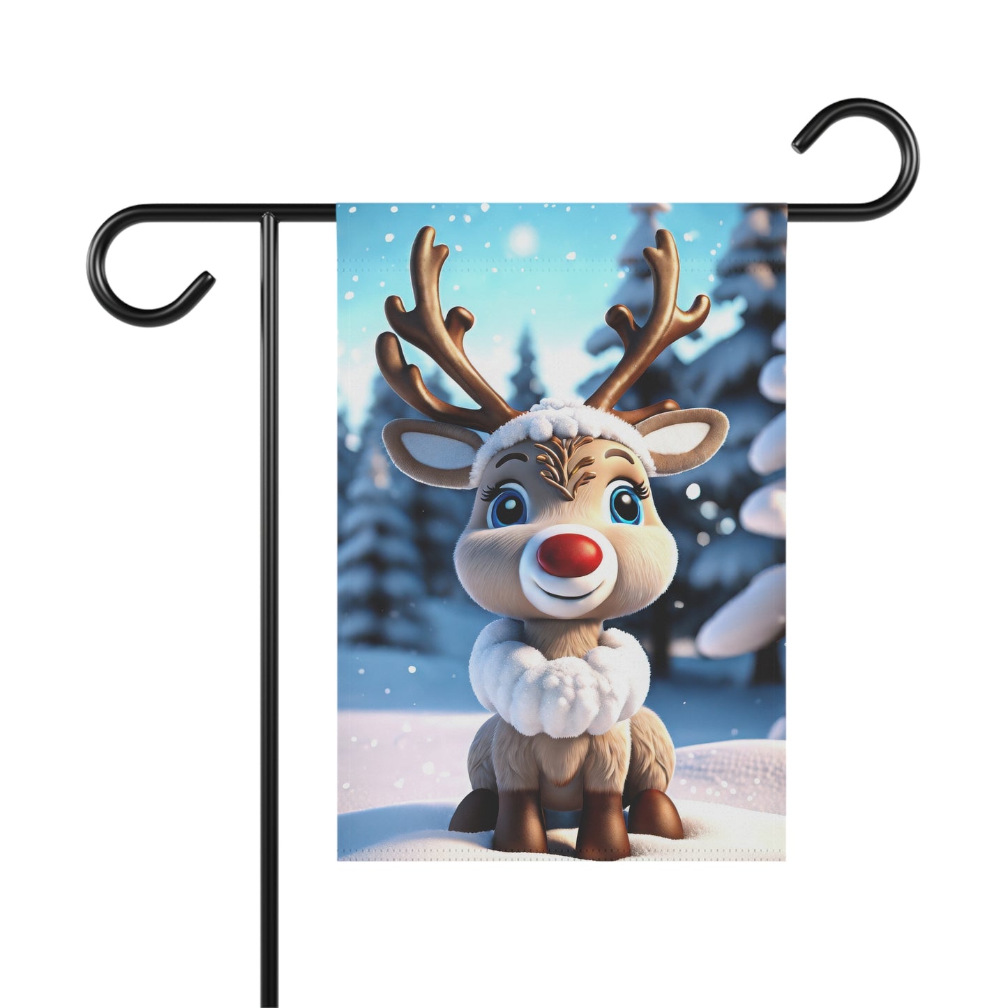 Delightful Little Reindeer Holiday Garden Flag/ House Banner